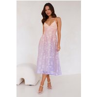Ethereal Sunset Midi Dress Purple