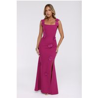 Moonlight Veil Maxi Dress Dark Pink