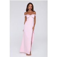 Ethereal Lace Off Shoulder Maxi Dress Blush