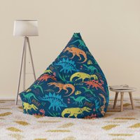 Dinosaurs Colorful Bean Bag Kids Bean Bag Chair Cover
