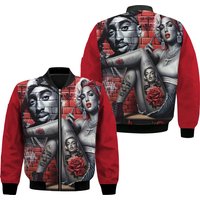 Marylin Monroe And pac Light Weight Bomber Jacket