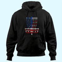 Cool Us Flag Disc Golf Basket - Fourth Of July Golfer Gift Hoodie