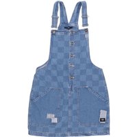 Women's W Mended Check Denim Pinafore Dress Dungarees