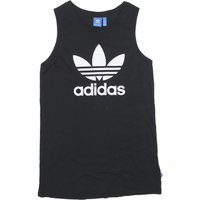 ADIDAS Womens Black Day Jersey Plain Sleeveless Cotton Blend Logo Dress