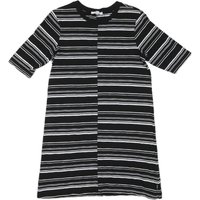 VANS Womens Black & White Striped Day Dress Cotton Blend M Casual Half Sleeve