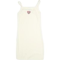 SANTA CRUZ Womens Cream Heart Logo Mini Dress Cotton Blend Strappy Sleeveless