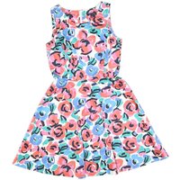TOMMY HILFIGER Womens White Floral Cotton Blend Day Dress Sleeveless S Summer