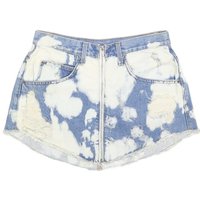 CARMAR Womens Blue & White Tie Dye Denim Mini Skirt Cotton Blend Zip