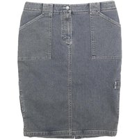 ELIE TAHARI Womens Grey Denim Mini Skirt Cotton Blend Comfortable Casual Pockets