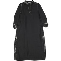 ZARA Womens Black Day Woven Plain Sleeve Midi L Dress Embellished