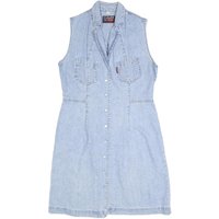 CASA BLANCA Womens Blue Cotton Sleeveless Shift Dress Size M Casual Summer