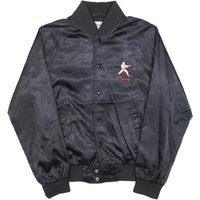 TRIMARK Womens Black Karate Team Bomber Jacket S Polyester Embroidered