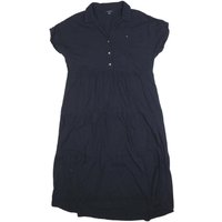 TOMMY HILFIGER Womens Navy Blue Day Cotton Blend Shirt Dress L Polo Casual
