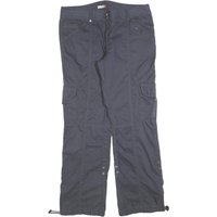 ENERGY Mens Polyester Blend Navy Regular Cargo Trousers W L Zip Pockets