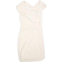 REISS Womens Cream Fit & Flare Woven Mini Dress Polyester Blend Elegant