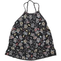 SUPERDRY Womens Black Paisley Print Halter Neck Sleeveless Top Summer