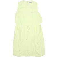 COS Womens Yellow Cotton Blend Sleeveless Day Dress S Pockets Zip Round Neck