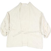SUNDRESS Womens Cream Jacket Polyester Blend Plain Drawstring Casual