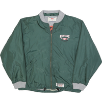 LEVI'S Mens Green Bomber Jacket M Polyester Zip Pocketed Casual Outerwear