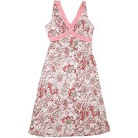 FOREVER Womens Pink Floral Print Cotton Blend Day Dress Lace Trim V