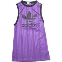 ADIDAS Womens Purple Cotton Blend Sleeveless Dress Sports Logo Casual