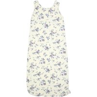 MOLLY MALLOY Womens Cream Floral Sleeveless Midi Dress Cotton Blend M Light