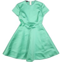 ROCHAS Womens Green Satin Fit & Flare Mini Dress Polyester Short Sleeve