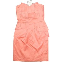 TEMPERLEY LONDON Womens Coral Strapless Bodycon Polyester Mini Dress