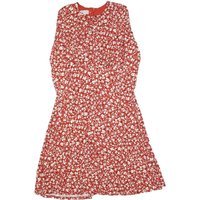 HOBBS LONDON Womens Red Floral Cotton Blend Day Dress Sleeveless