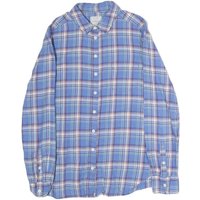 FAT FACE Womens Blue Check Shirt Long Sleeve Cotton Casual Blouse