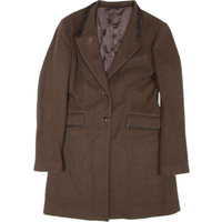 Womens Overcoat Coat Brown Wool