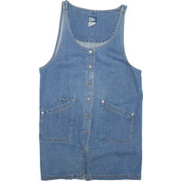 DIXIE BLUES Womens Shift Dress Blue Denim Sleeveless Short