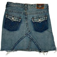True Religion Mini Skirt - W Light Wash Denim