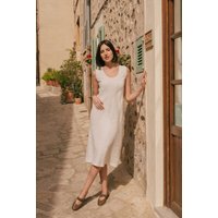Ines slip midi linen dress