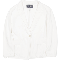 ARMANI JEANS Cropped Womens Blazer Coat White Viscose