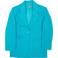 OF COURSE! Sleeve Womens Blazer Coat Blue Wool