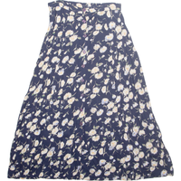 EXPRESSIONS Womens A-Line Skirt Blue Long Floral