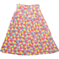Womens A-Line Skirt Pink Midi Floral