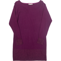 WHITE STUFF Womens Jumper Dress Purple Wool Long Sleeve Knee Length