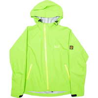 JACK WOLFSKIN Womens Rain Coat Green Hooded