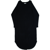 GANNI Womens Shirt Dress Black Long Sleeve Midi