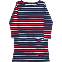 LAURA ASHLEY Womens Shirt Dress Blue Striped Long Sleeve Knee Length