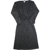 BLAIR Womens A-Line Dress Black s Polka Dot Long Sleeve Long