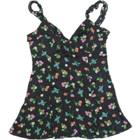 ZARA Womens Day Dress Black Floral Sleeveless Short