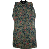 MOLLY MALLOY Womens Maxi Dress Black s Floral Long Sleeve Long