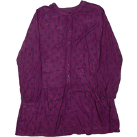 WHITE STUFF Womens Mini Dress Purple Viscose Floral Long Sleeve Short