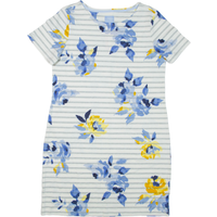 JOULES Womens Shirt Dress White Floral Short Sleeve Knee Length