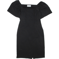 BA&SH Womens Pencil Dress Black Viscose Short Sleeve Knee Length