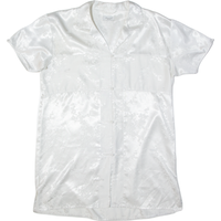 ISADORA Oriental Inspired Womens Shirt Dress White Floral Knee Length