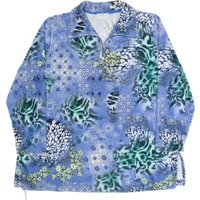 ULLA POPKEN Womens Day Dress Blue Velvet s Crazy Pattern Short